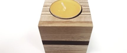 Wooden candlestick