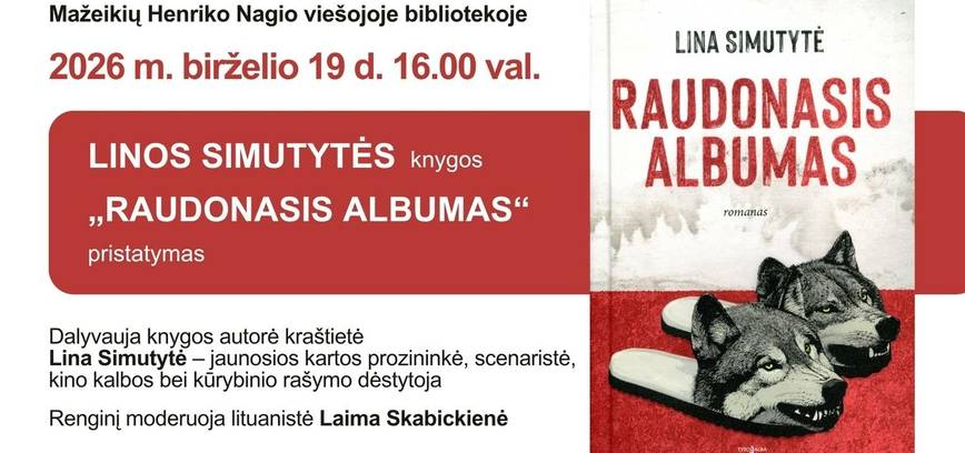 Linos Simutytės knygos „Raudonasis albumas“ pristatymas