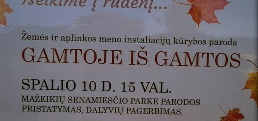 Выставка произведений земли и инсталляций средового искусства В ПРИРОДЕ ОТ ПРИРОДЫ