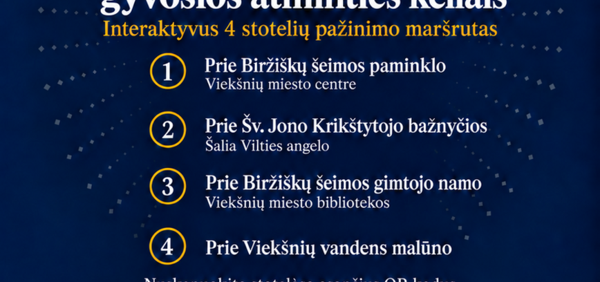 Interaktive 4-Stopp-Entdeckungsroute in Viekšniai