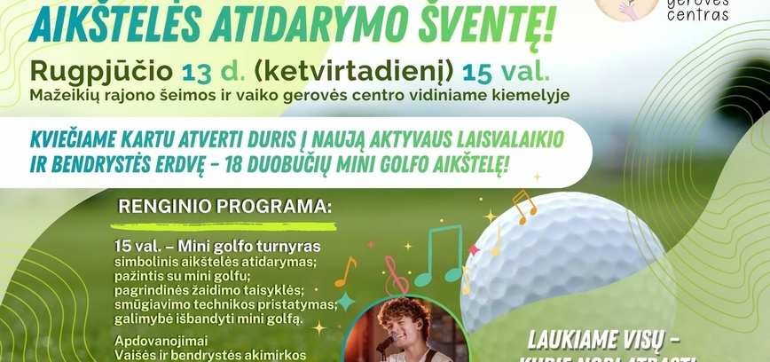 Mini golfo aikštelės atidarymo šventė