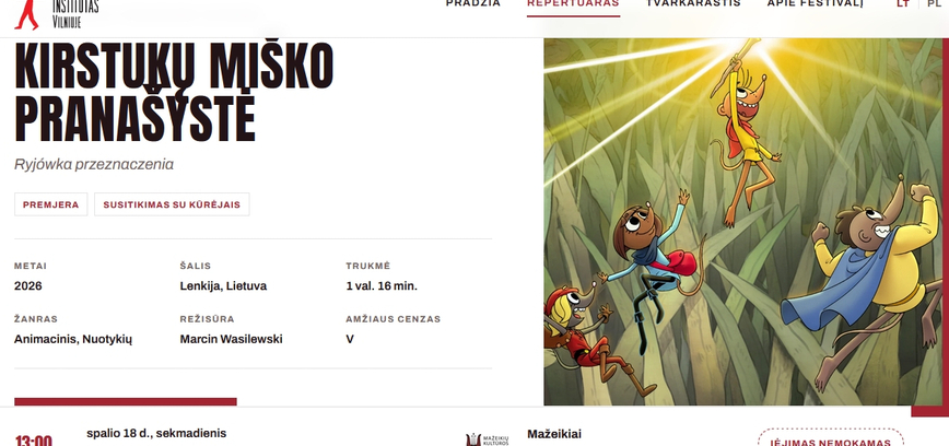 20-asis lenkų kino festivalis: Kirstukų miško pranašystė (dubliuotas lietuviškai)