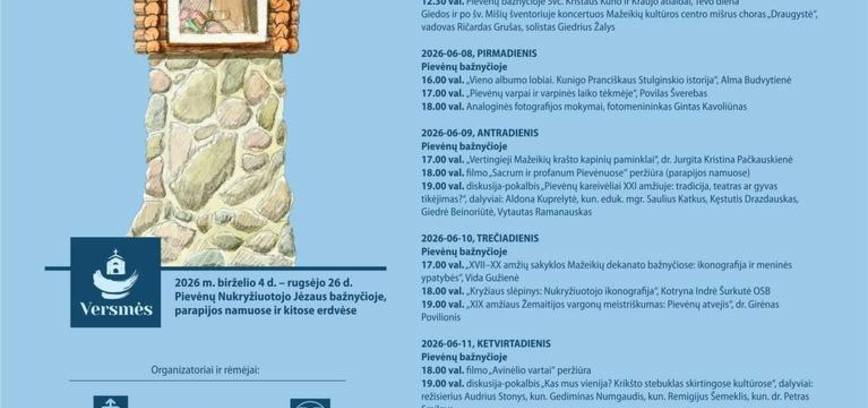 VII. Symposium für Sakrale Kunst und Kulturerbe „Versmės“ in Pievėnai