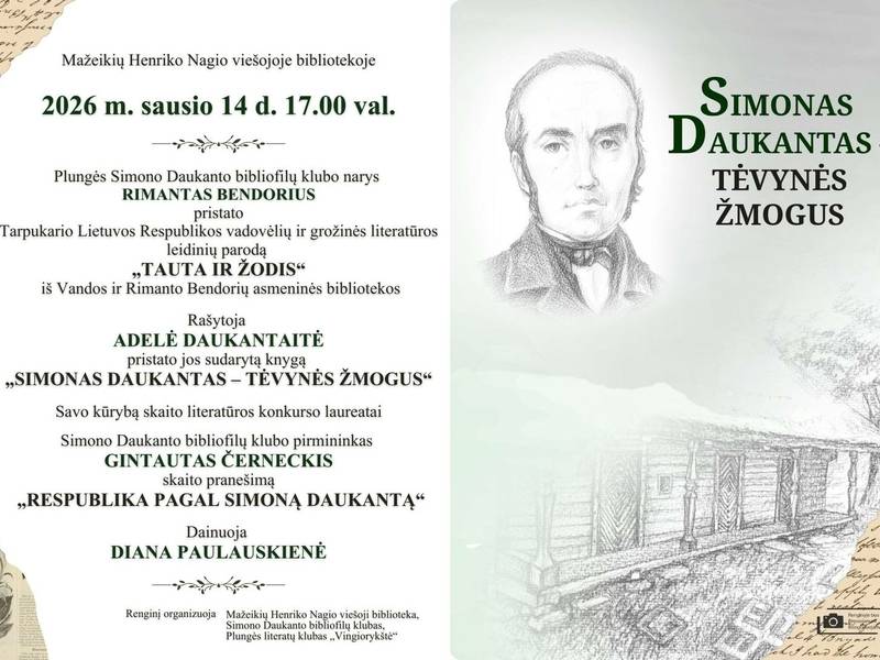 Presentation of the exhibition "Nation and the Word" and the book "Simonas Daukantas - Man of the Homeland"