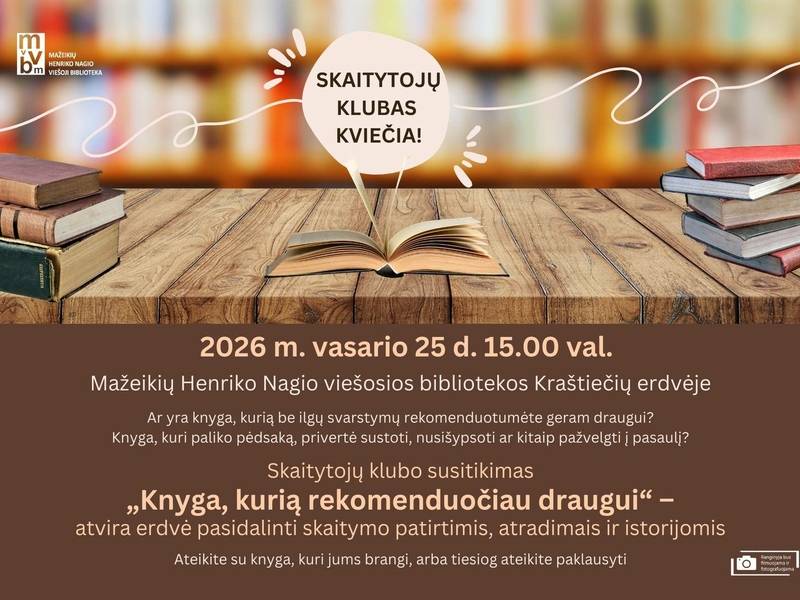 Treffen des Leseklubs: „Ein Buch, das ich einem Freund empfehlen würde“