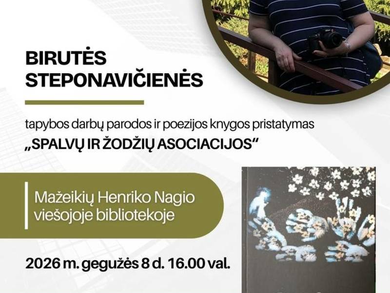 Birutės Steponavičienės parodos ir poezijos knygos pristatymas