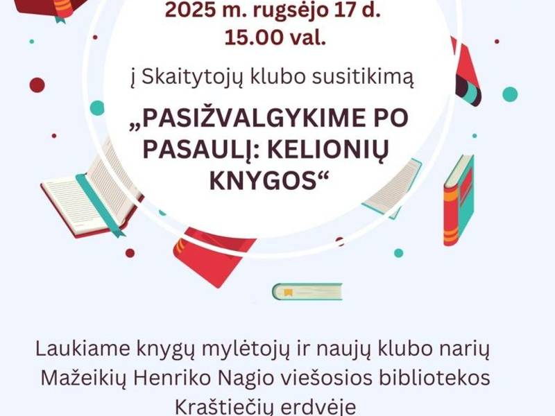 Lasītāju kluba tikšanās "Iepazīsim pasauli: ceļojumu grāmatas"