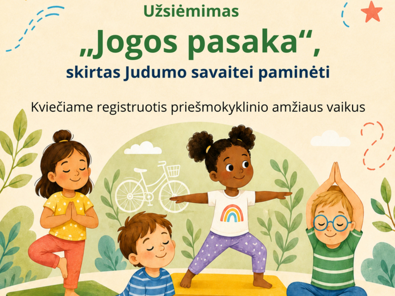 The activity is dedicated to the Mobility Week "Yoga Fairy Tale"