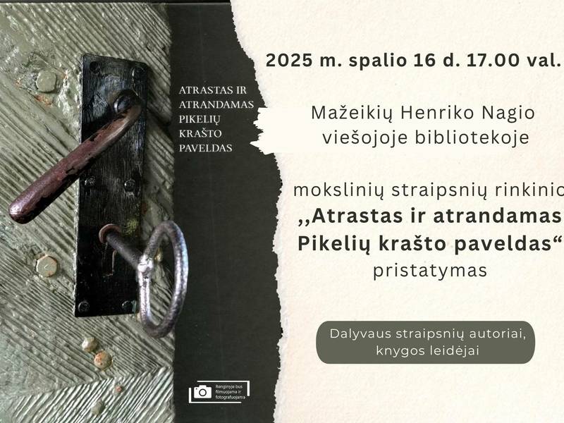 Präsentation der Sammlung wissenschaftlicher Artikel „Entdeckung und Entdeckung des Erbes der Pikeli-Region“