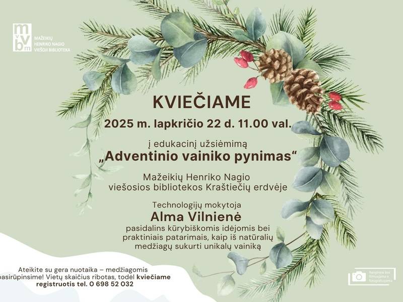 Aktywność edukacyjna „Tkanie wieńca adwentowego”