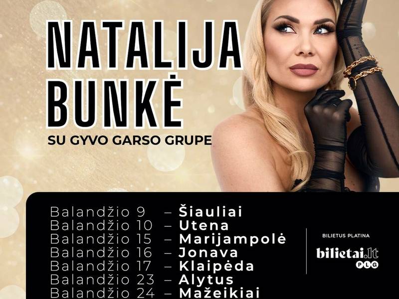 Natālija Bunke ar dzīvo grupu