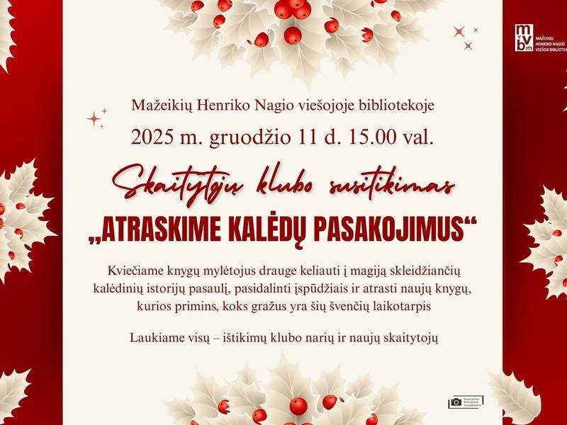 Spotkanie Klubu Czytelników „Odkryj opowieści świąteczne”