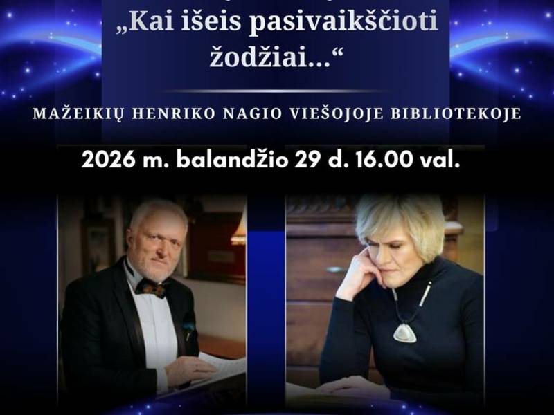 Aloyzas Žilis and Renata Kuršytė's creative evening "When words go out for a walk..."