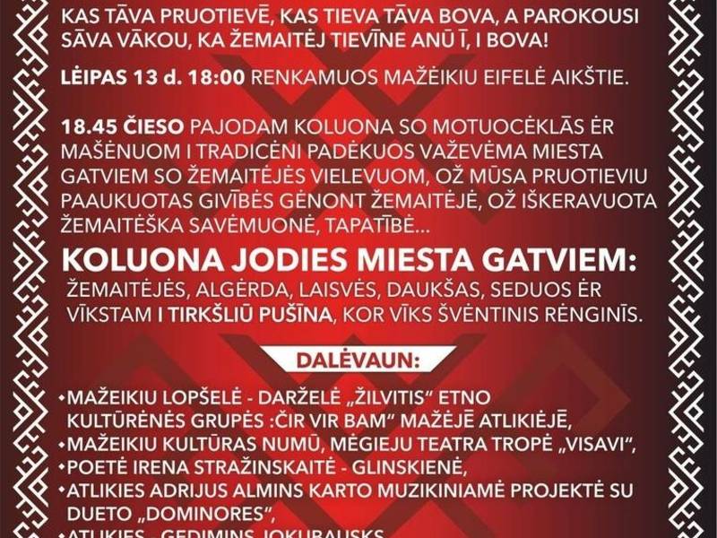 Uroczystość z okazji jedności narodu żmudzkiego w Tyrkszlach