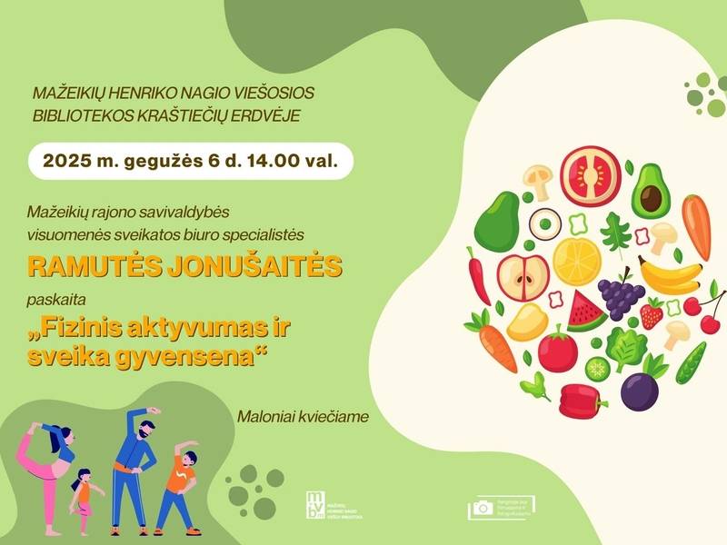 Ramutė Jonušaitė lekcija "Fiziskā aktivitāte un veselīgs dzīvesveids"