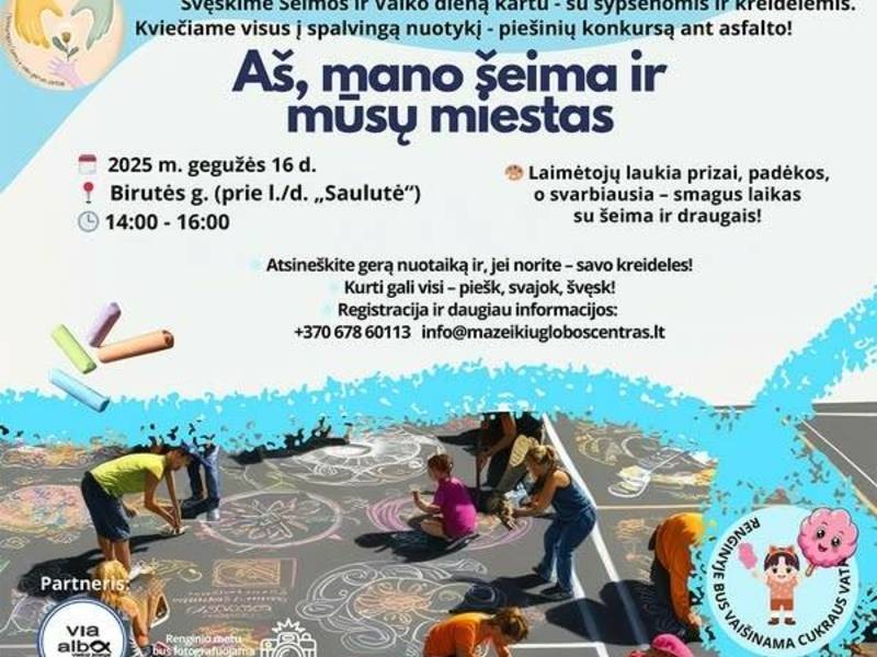 Spalvingas piešinių konkursas Mažeikiuose