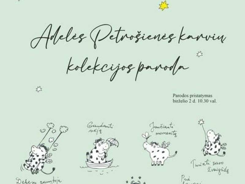 Ausstellung der Kuhsammlung von Adėle Petrošienė