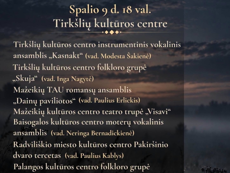 Romantiškų melodijų vakaras "Kai naktis atkeliauja iš lėto"