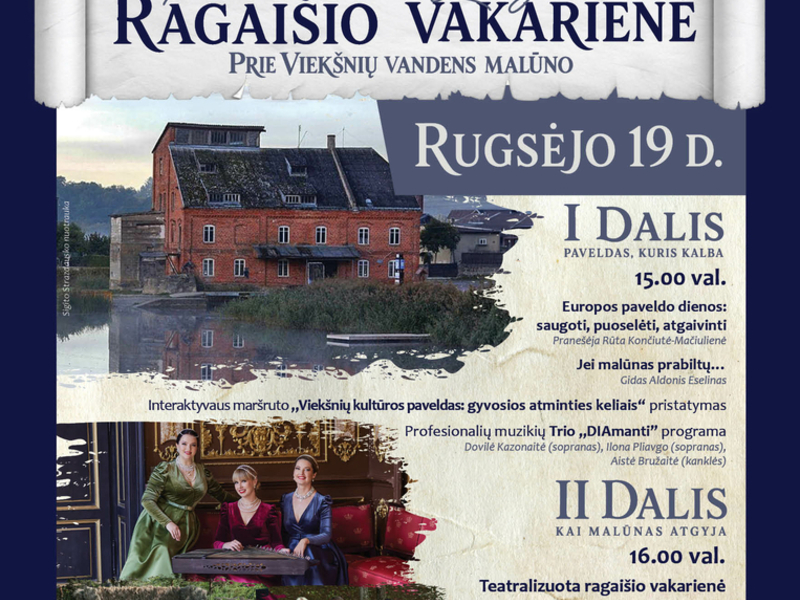 Europäische Tage des Kulturerbes in Viekšniai: „Franciškus Lengvenis Ragaišis Abendessen“