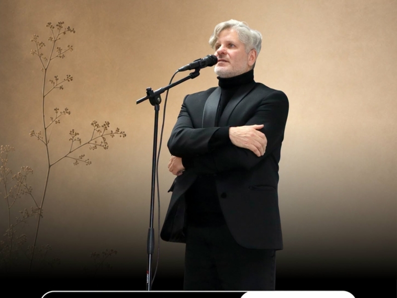 Leseprogramm für literarische und musikalische Gedichte mit dem Schauspieler Andrius Bialobžeskis