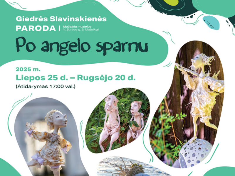 Giedres Slavinskienes izstādes "Zem eņģeļa spārniem" atklāšana