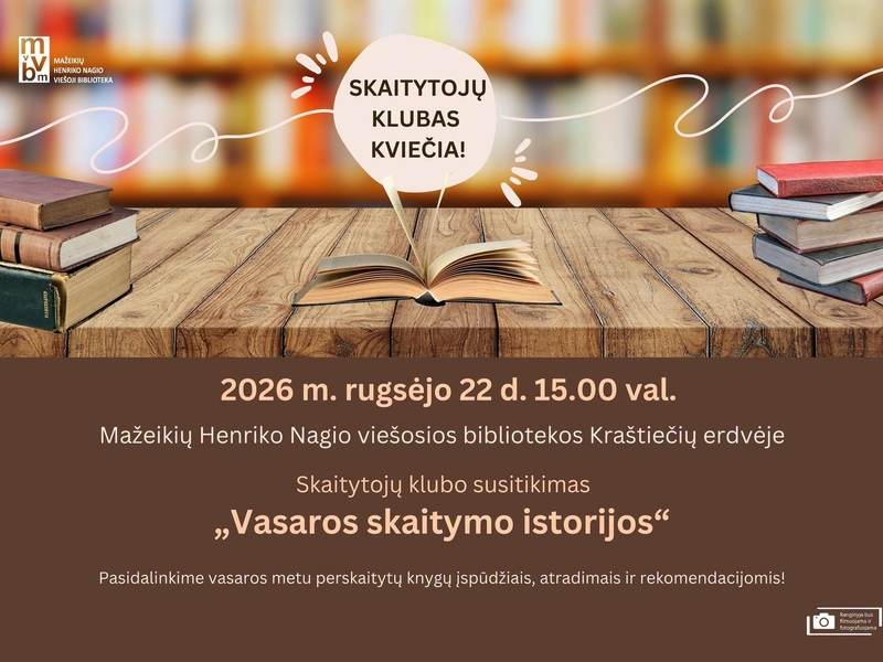 Lasītāju kluba tikšanās "Vasaras lasīšanas stāsti"