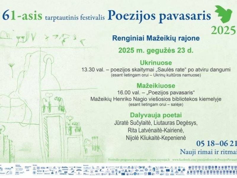 „Poezijos pavasaris“ Mažeikių rajone!