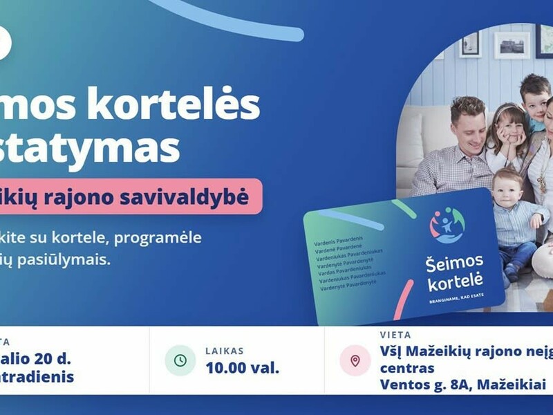 Šeimos kortelės pristatymo renginys