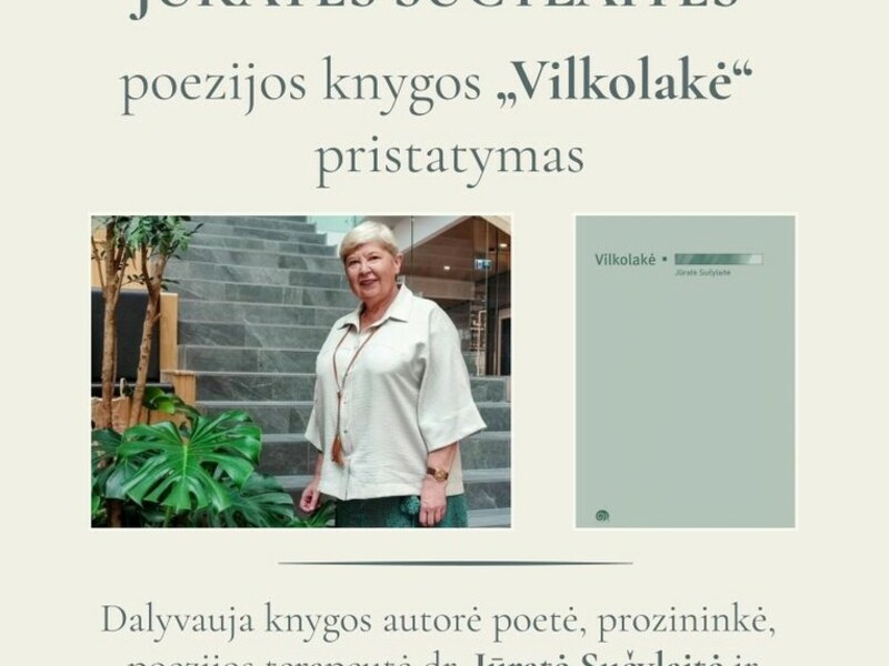 Jūratė Sučylaitė pristatys naujausią poezijos knygą „Vilkolakė“