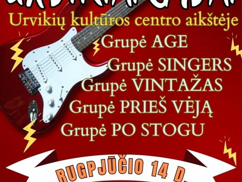Gyvo garso muzikos festivalis Urvikių kultūros centro aikštėje!