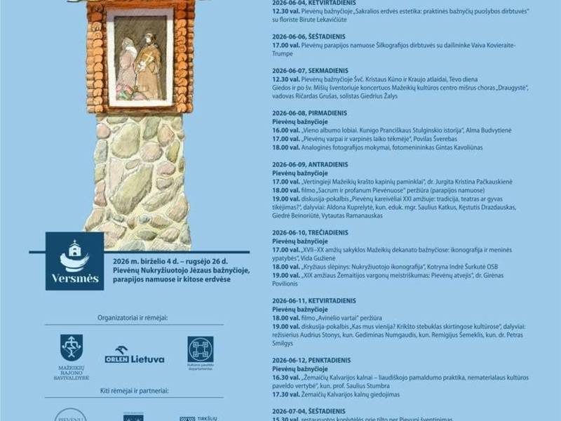 VII. Symposium für Sakrale Kunst und Kulturerbe „Versmės“ in Pievėnai